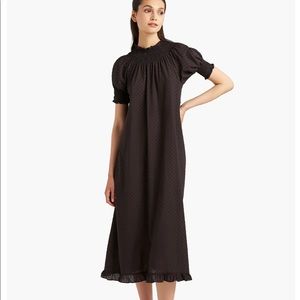 Hill House Home The Caroline Nap Dress - Sheer Black Swiss Dot